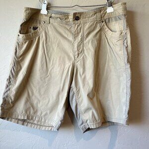 Kuhl Shorts 40 Cargo Outdoor Gorpcore Hiking Active Stretch‎ Beige Mens camping